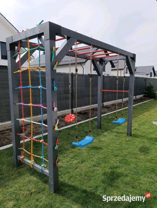 Huśtawka ogrodowa pergola drewniana masywna Maków Podhalański