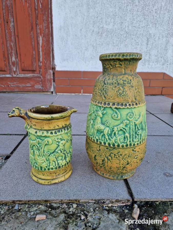 Stare antyczny komplet dzbanek flakon Porcelana i szkło Szczecinek sprzedam