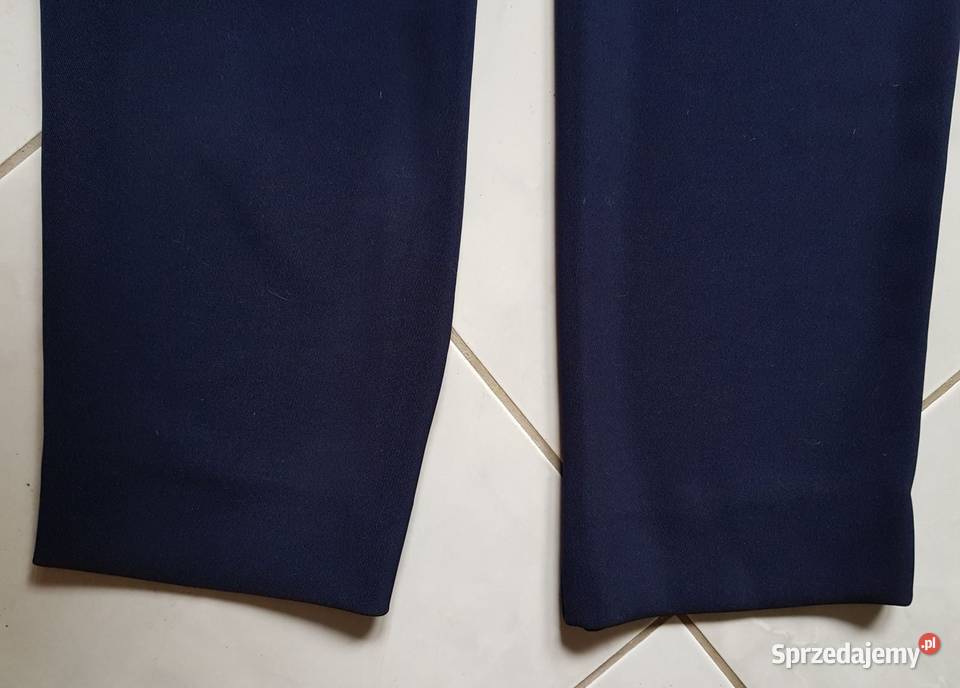 LXL spodnie damskie lejące eleganckie granatowe świętokrzyskie