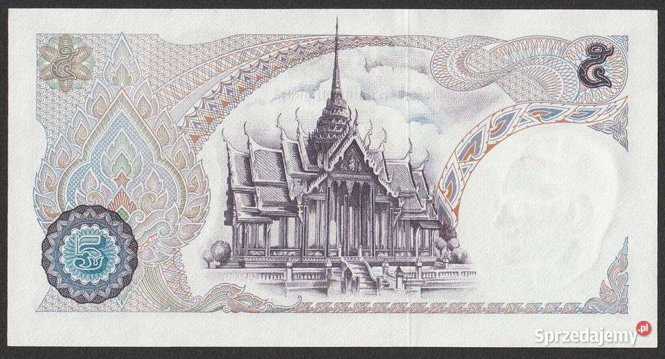 TAJLANDIA 5 BAHT 1969 STAN BANKOWY UNC Łódź sprzedam