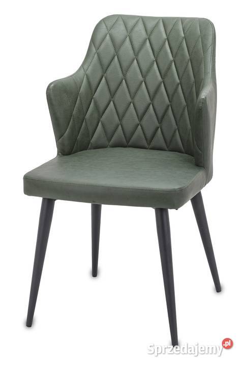 Zielone stylowe krzesło fotel z podłokietnikami 138574