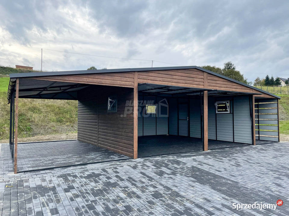 Garaz blaszany 6x6 2x wiata 3x6 2x Brama uchylna 36m2 Włocławek