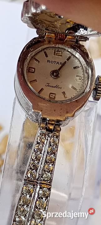 Zegarek retro Rotary ze srebra 925 z kamieniami Wagowo