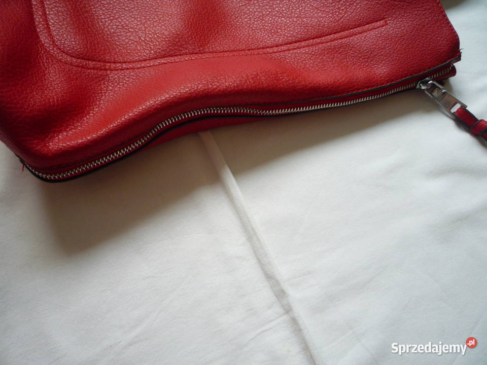 Czerwona torebka Pojemna Duża Mieści format A4 Na ramię zachodniopomorskie Szczecin