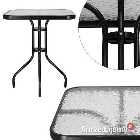 STOLIK ogrodowy szklany OKAZJA 60 x 60 x 70