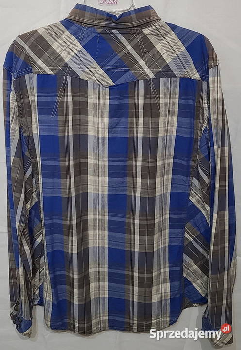 Koszula męska w kratę bawełna 100 Odzież wyjściowa Radom