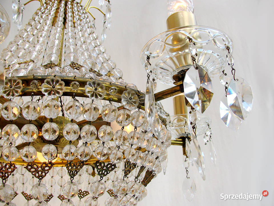 Żyrandol Pałacowy Kryształki Glamour