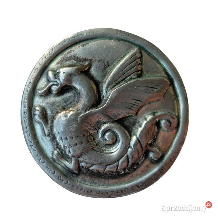 VINTAGE CELTYCKA BROSZKA SMOK DRAGO STYL FANTASY Częstochowa