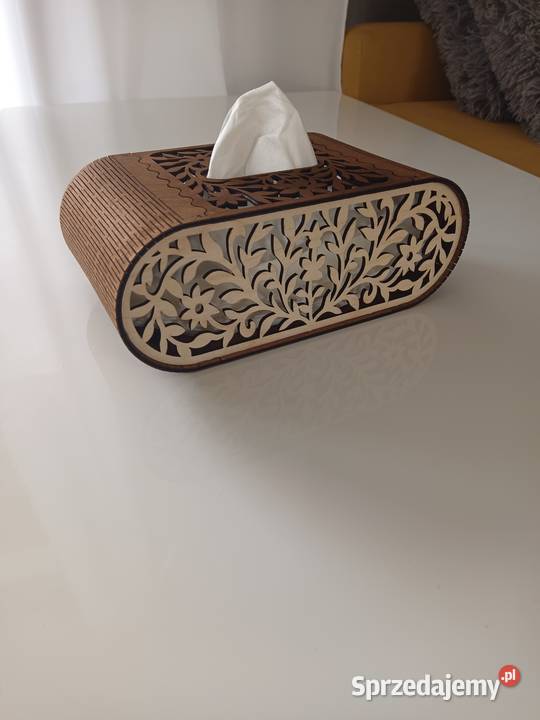 Drewniany chustecznik serwetnik brązowy Pozostałe Drezdenko