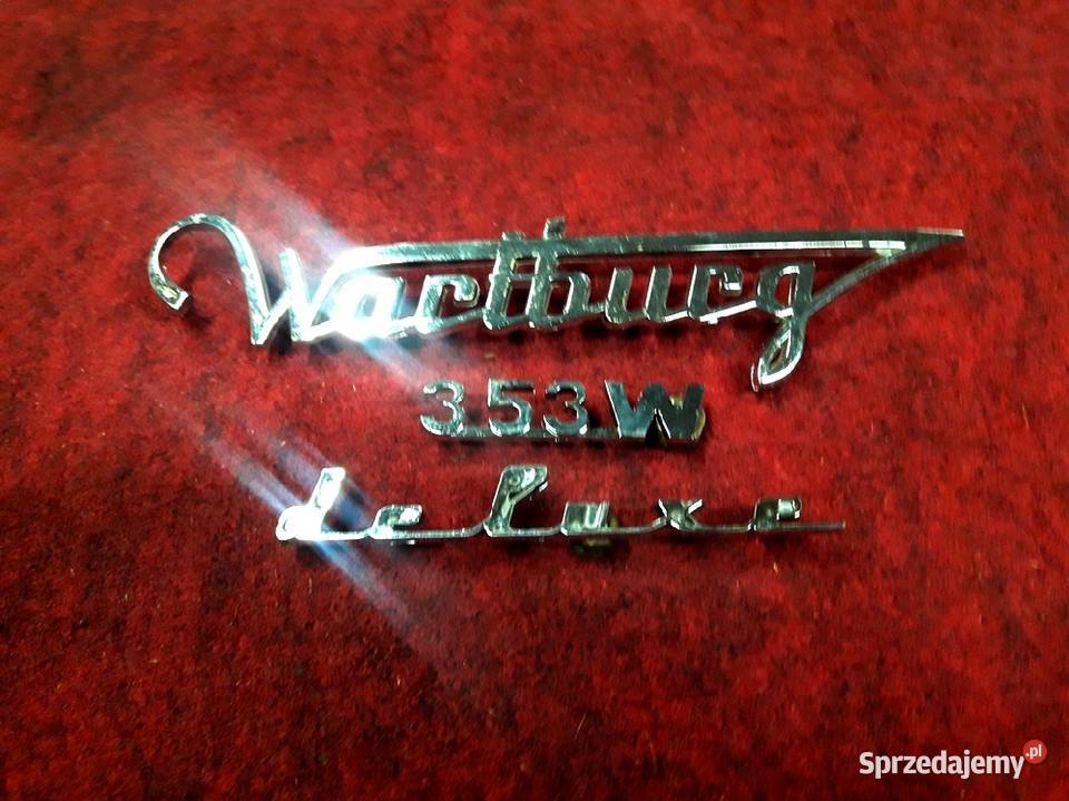 Wartburg emblematy napisy znaczki plastik chrom Piotrków Trybunalski