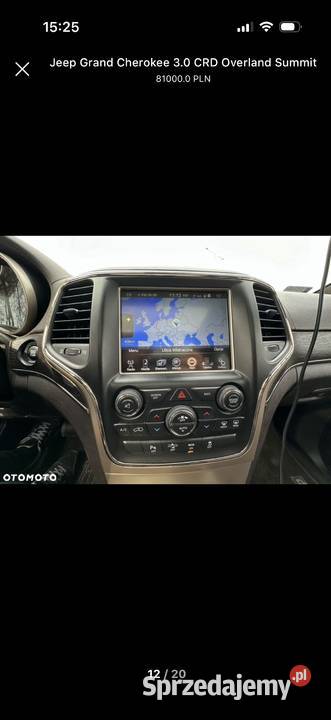 Jeep Grand Cherokee WK2 lift SUMMIT polski salon Rok produkcji 2014 mazowieckie Warszawa