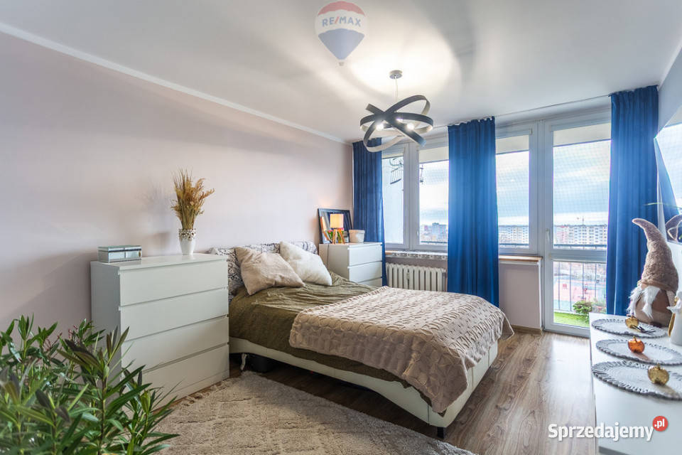 49m widok na panoramę balkon Zgierska Łódź