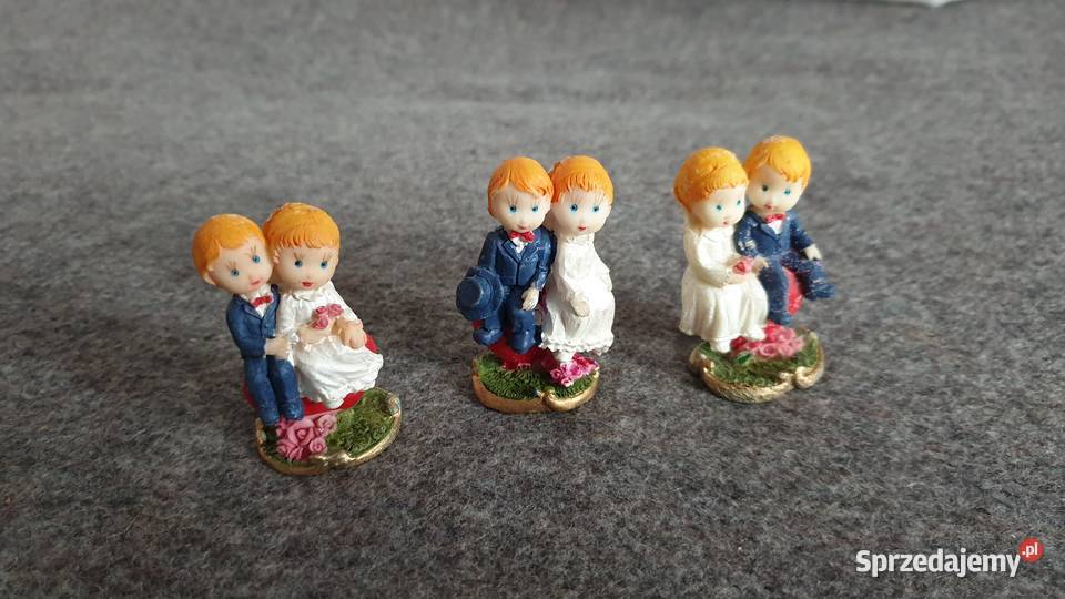 Figurki weselne ozdoba na stół pamiątka łódzkie Skierniewice