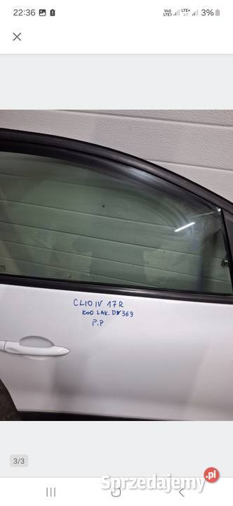 Drzwi lewe prawe przód tył DV369 renault clio IV