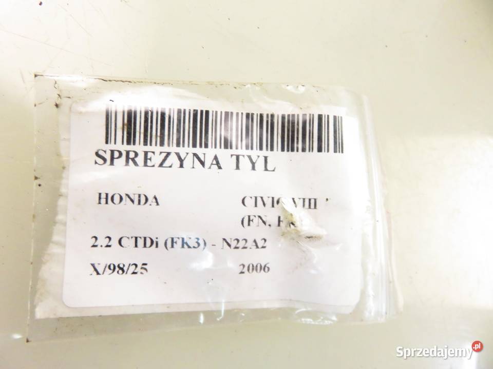 SPRĘŻYNY TYŁ HONDA CIVIC VIII 22 CTDi