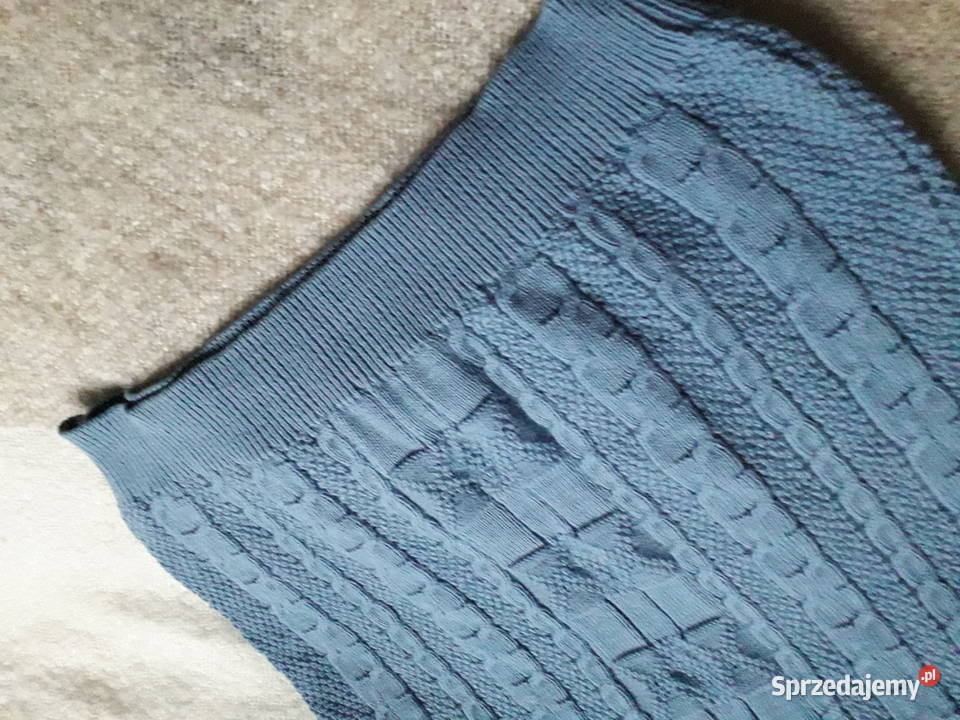 Sweter damski półgolf niebieski dymny Inny wzór Nidzica
