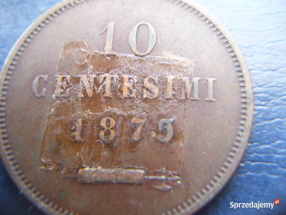 Stare monety 10 centesimi 1875 San Marino podkarpackie