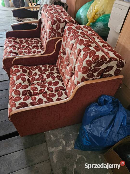 Fotel 1osobowy rozkładany 200x85 białobrązowy lubelskie Biała Podlaska