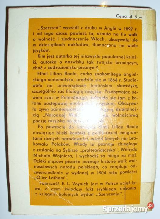 Ethel Lilian Voynich Szerszeń Warszawa