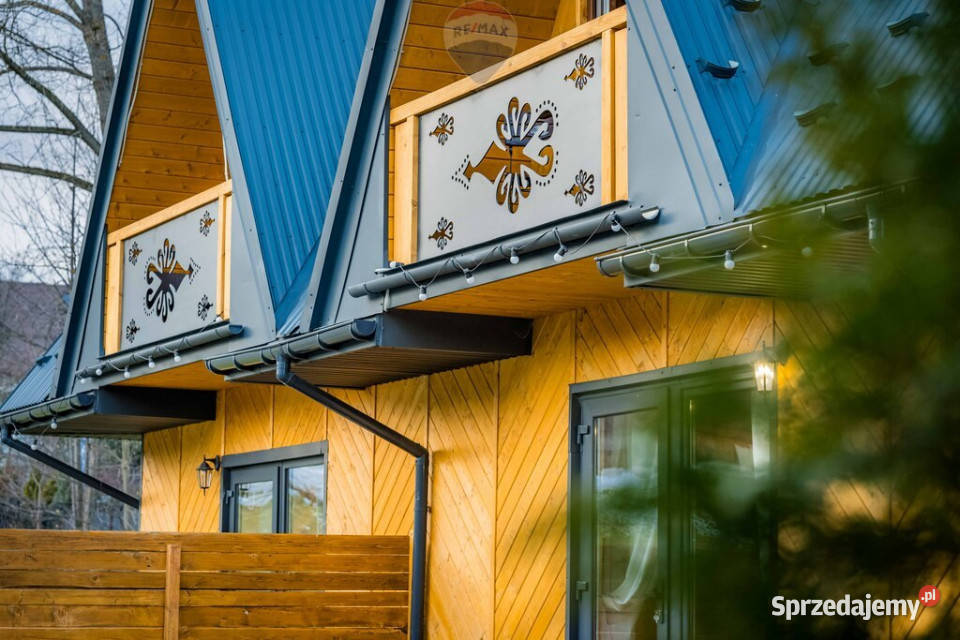 Działka zabudowana drewnianym domem w 850m2 małopolskie Murzasichle sprzedam