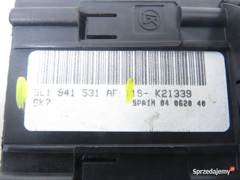 WŁĄCZNIK ŚWIATEŁ SEAT IBIZA III 6L1 6L1941531AF Czujniki i sterowniki świateł
