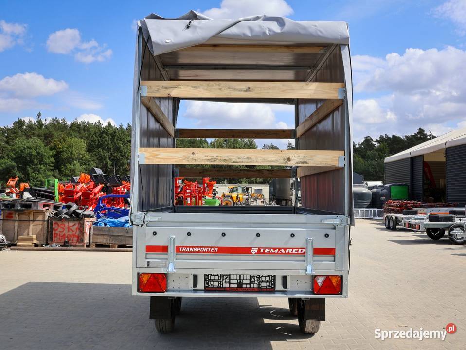 TEMARED TRANSPORTER 25152 przyczepa dwuosiowa burtowe