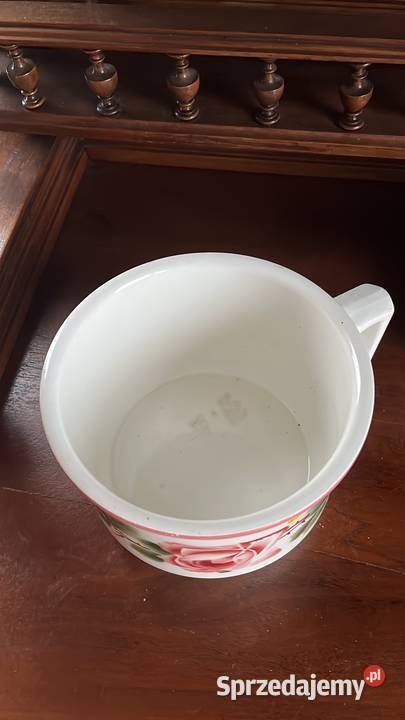 Nocnik z różą Biała gruba porcelana pomorskie Gdańsk sprzedam