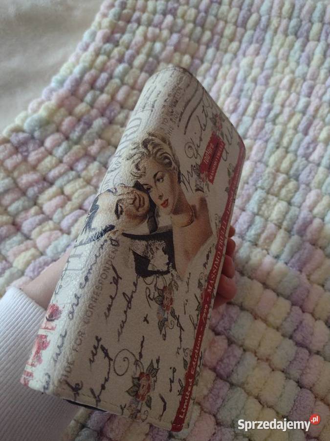 Ekskluzywny duży portfel damski przeminęło z Kraków