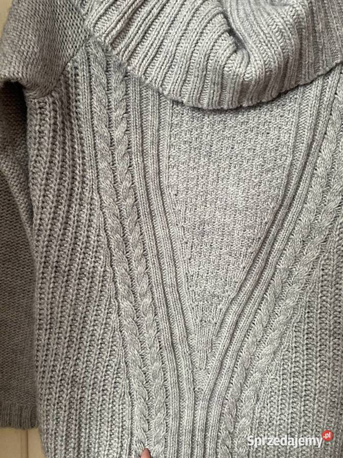 Sweter Orsay szary z warkoczowym splotem z małopolskie Kraków
