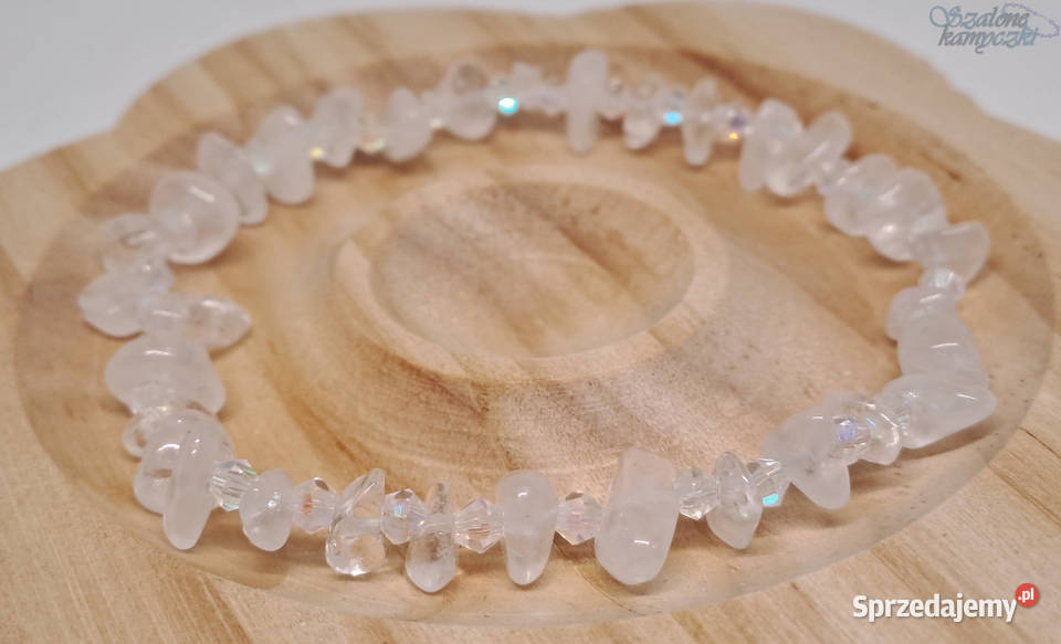 Bransoletka kryształ górski koraliki holo Warszawa