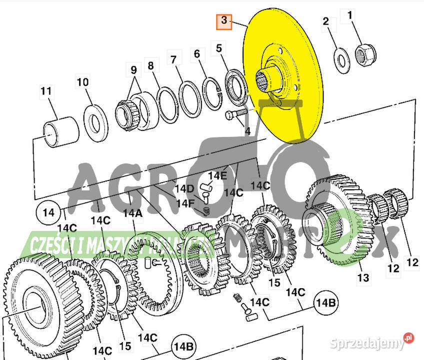 45499203 45499203 TARCZA HAMULCA RĘCZNEGO JCB