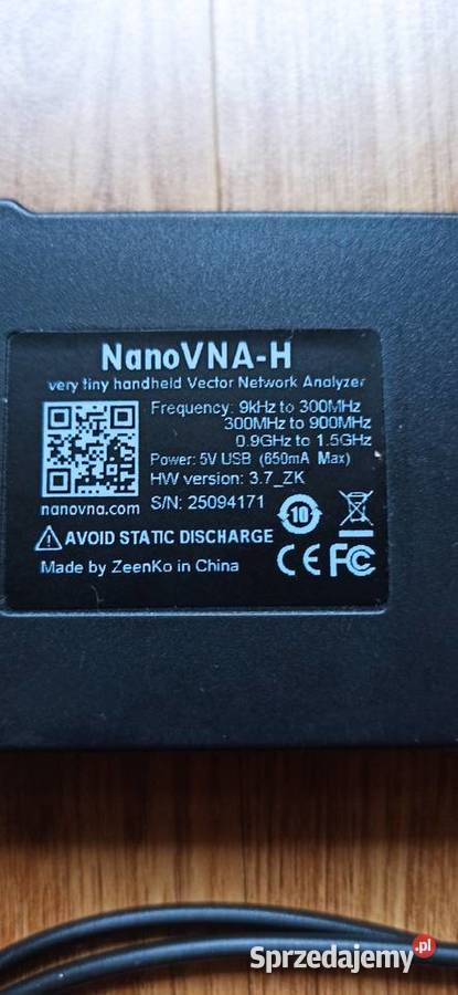 Nano VNAH wektorowy analizator widma anten