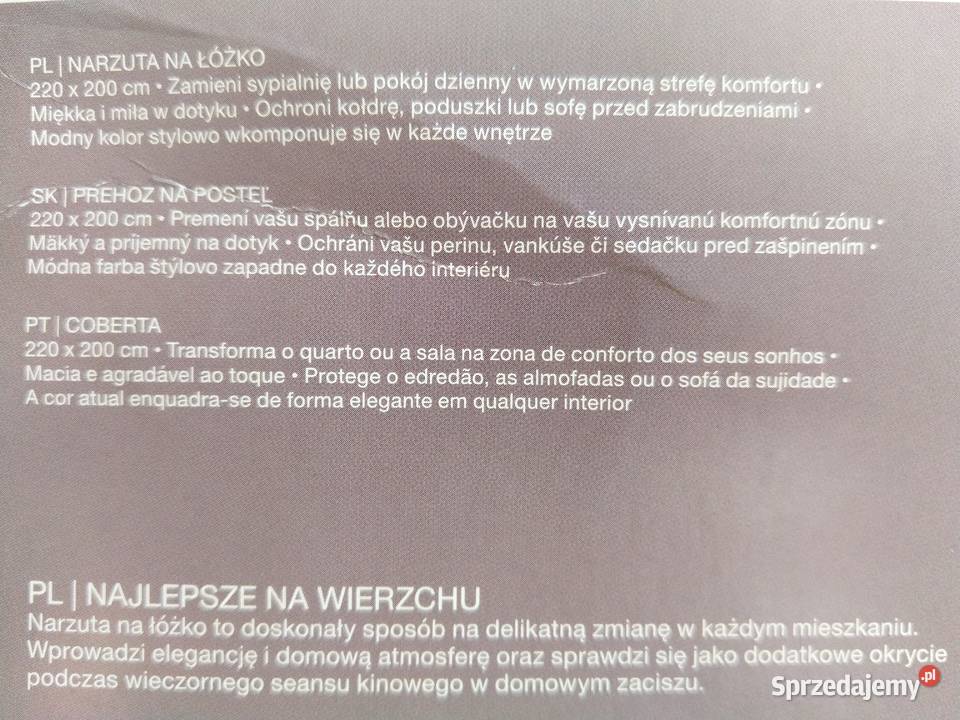 NOWA Narzuta na łóżko kapa 200 x 220 ze wzorkiem śląskie Zabrze