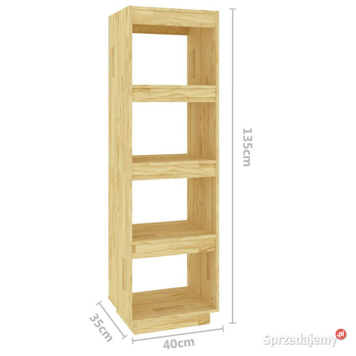 Regał na książkiprzegroda 40x35x135 lite drewno Warszawa sprzedam