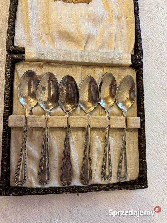 Zestaw 6 antycznych łyżeczek w oryginalnym Stegna sprzedam