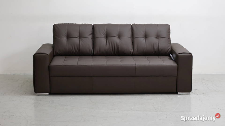3 osobowa sofa kanapa brązowa SKÓRA naturalna wielkopolskie Poznań