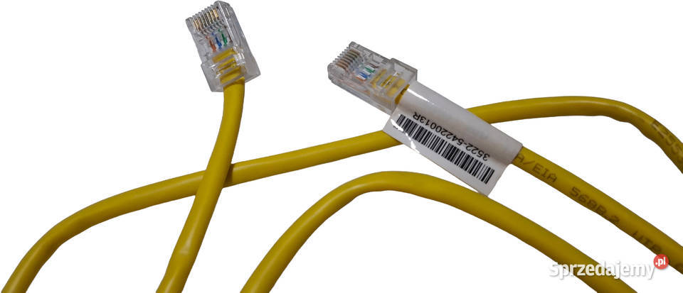 Kabel żółty RJ45RJ45 krosowy sieciowy UTP CAT5e Czeladź sprzedam