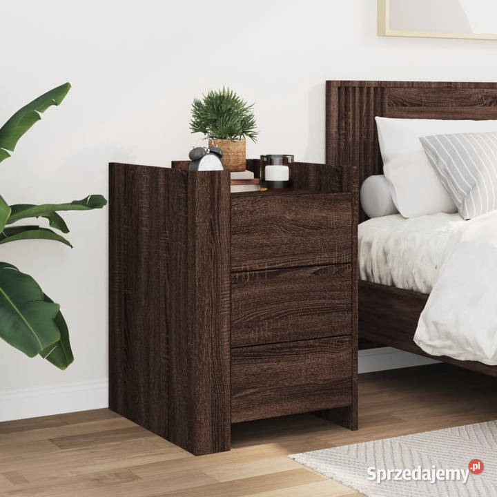 Szafka nocna brązowy dąb 45x50x65 materiał