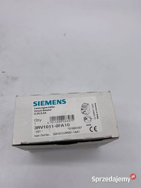 Siemens 3RV10110FA10 Power switch