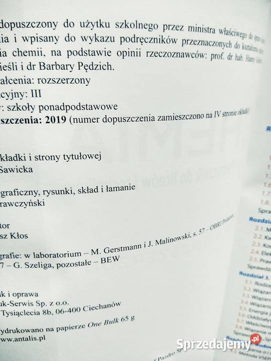 Chemia Pazdro rozszerzenie szkolne używane Warszawa