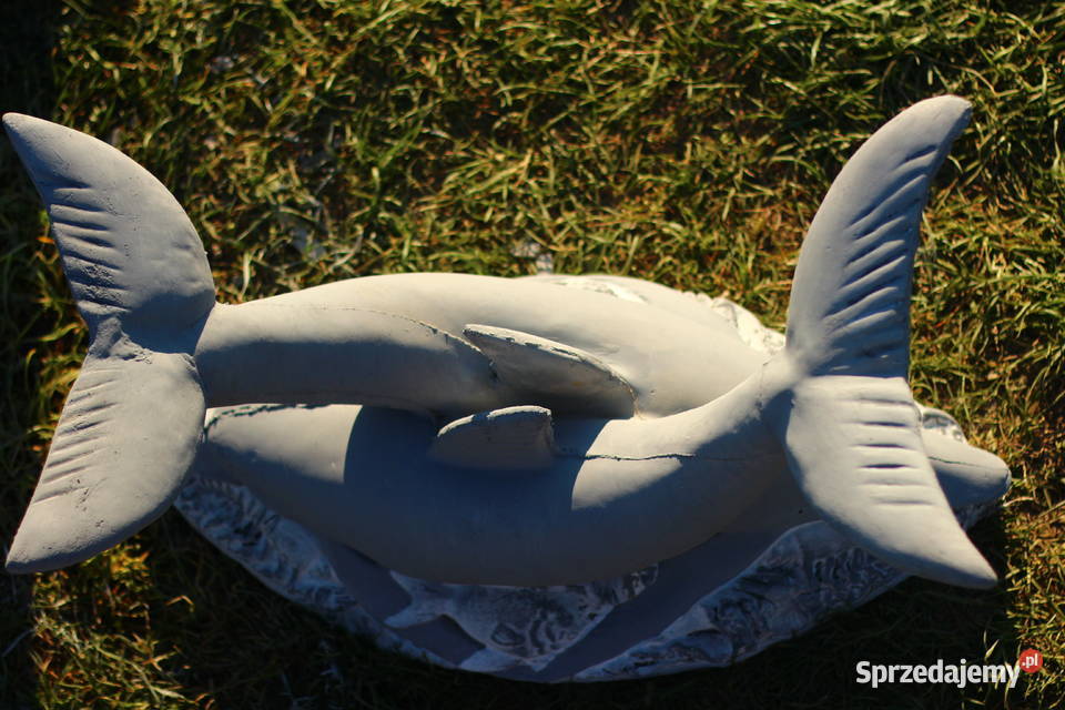 Figury rzeźby ogrodowe betonowe delfiny Goliszów