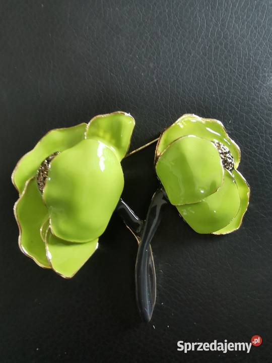 Broszka damska duże neonowe piwonie małopolskie Kraków