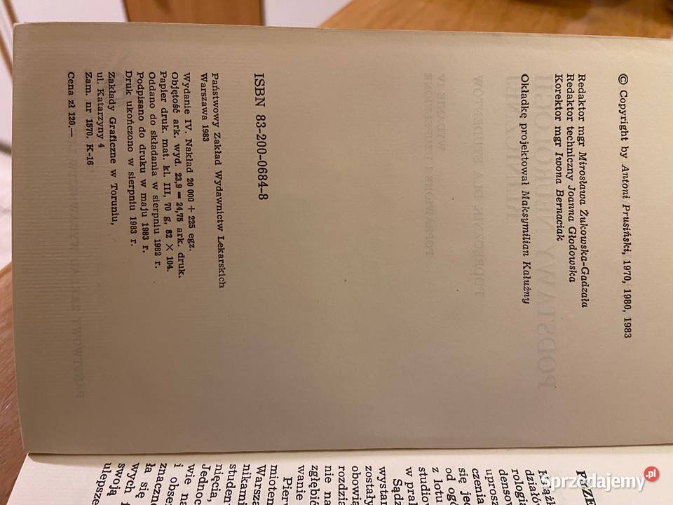 Antoni Prusiński Podstawy neurologii klinicznej Katowice sprzedam