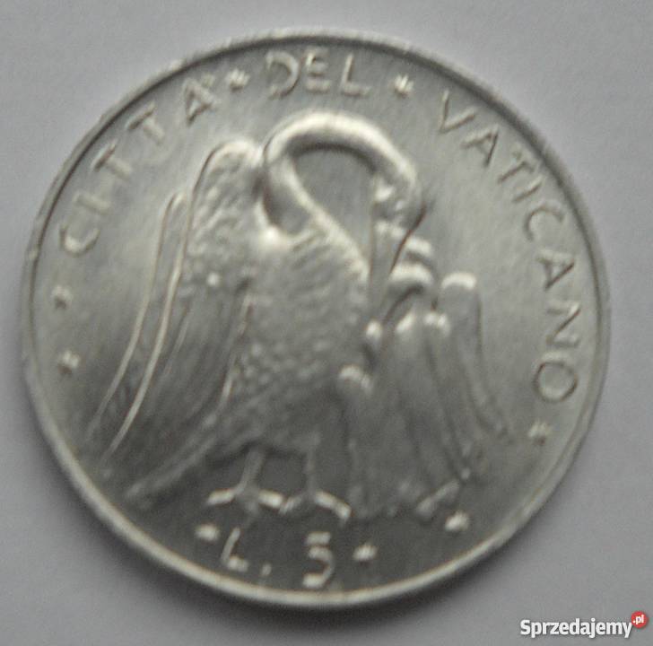 WATYKAN5 LIRÓW19701977 rALUMINIUMŁADNA Numizmatyka