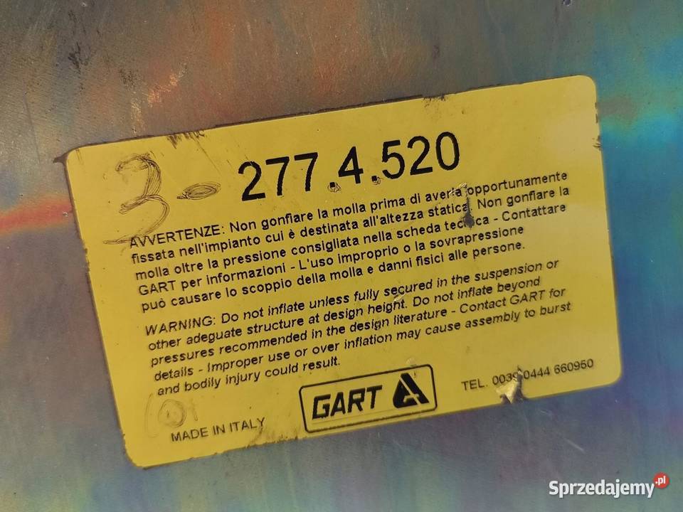 MIECH ZAWIESZENIA PNEUMATYKA GART DAF F 21003600 sprzedam