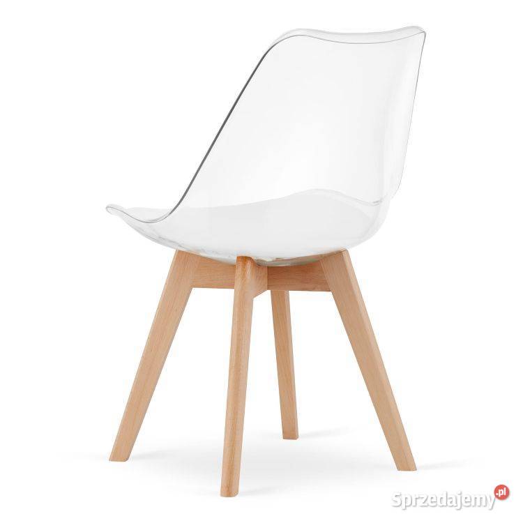 Zestaw czterech krzeseł przezroczyste nogi Bielsk Podlaski sprzedam