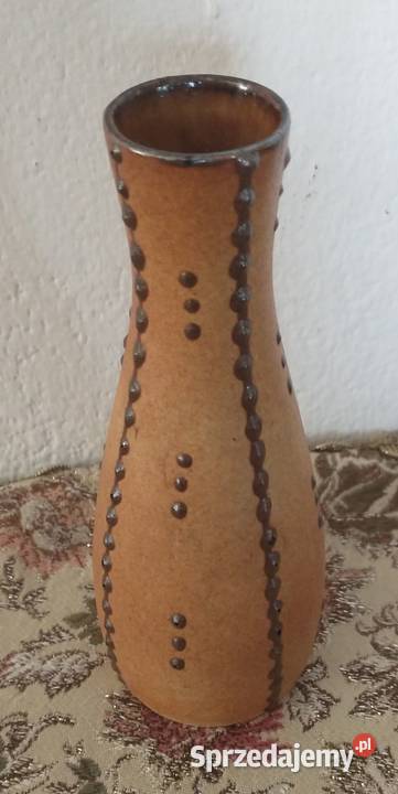 Ceramiczny wazonik vintage z okresu NRD lata wielkopolskie Krotoszyn