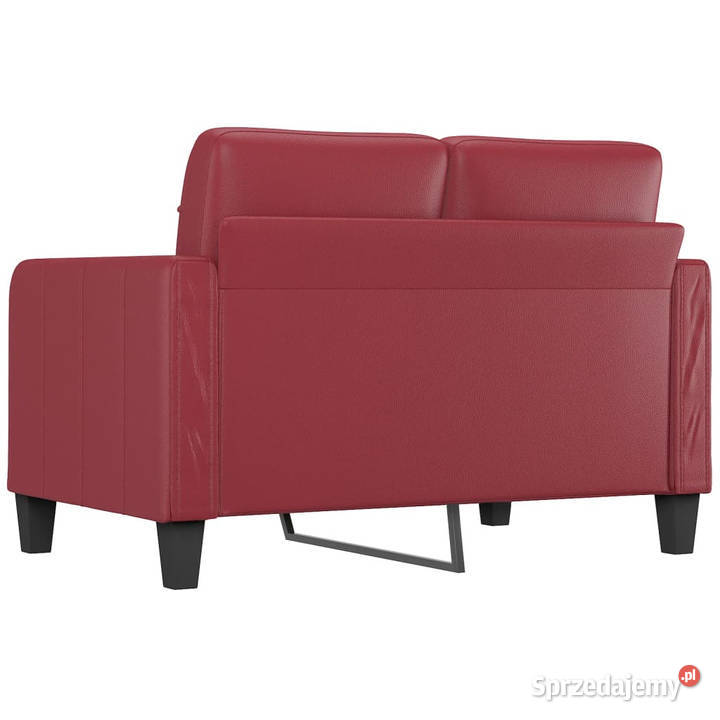 2osobowa sofa winna czerwień 120 sztuczna skóra mazowieckie Warszawa