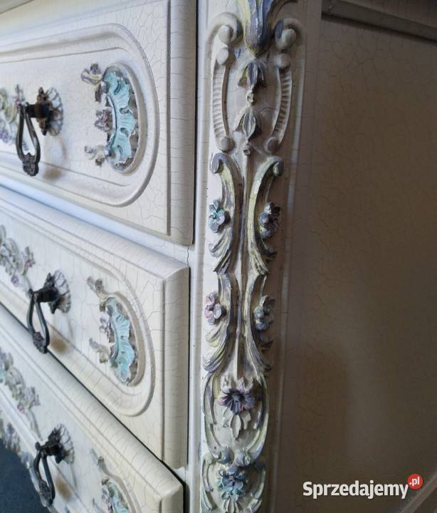 Francuska komoda Ludwik ecru z lustrem Białystok sprzedam