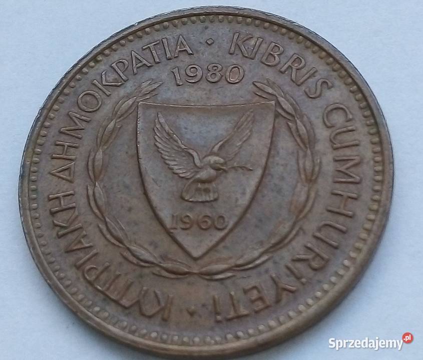 CYPR 5 MILS 1980 rBRĄZ Legionowo